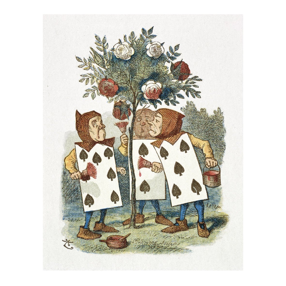 Decorative "Alice in Wonderland Collection: The Cards" by Lewis Carroll Poster | High - Quality Print | Repositionable Adhesive - Pasquín