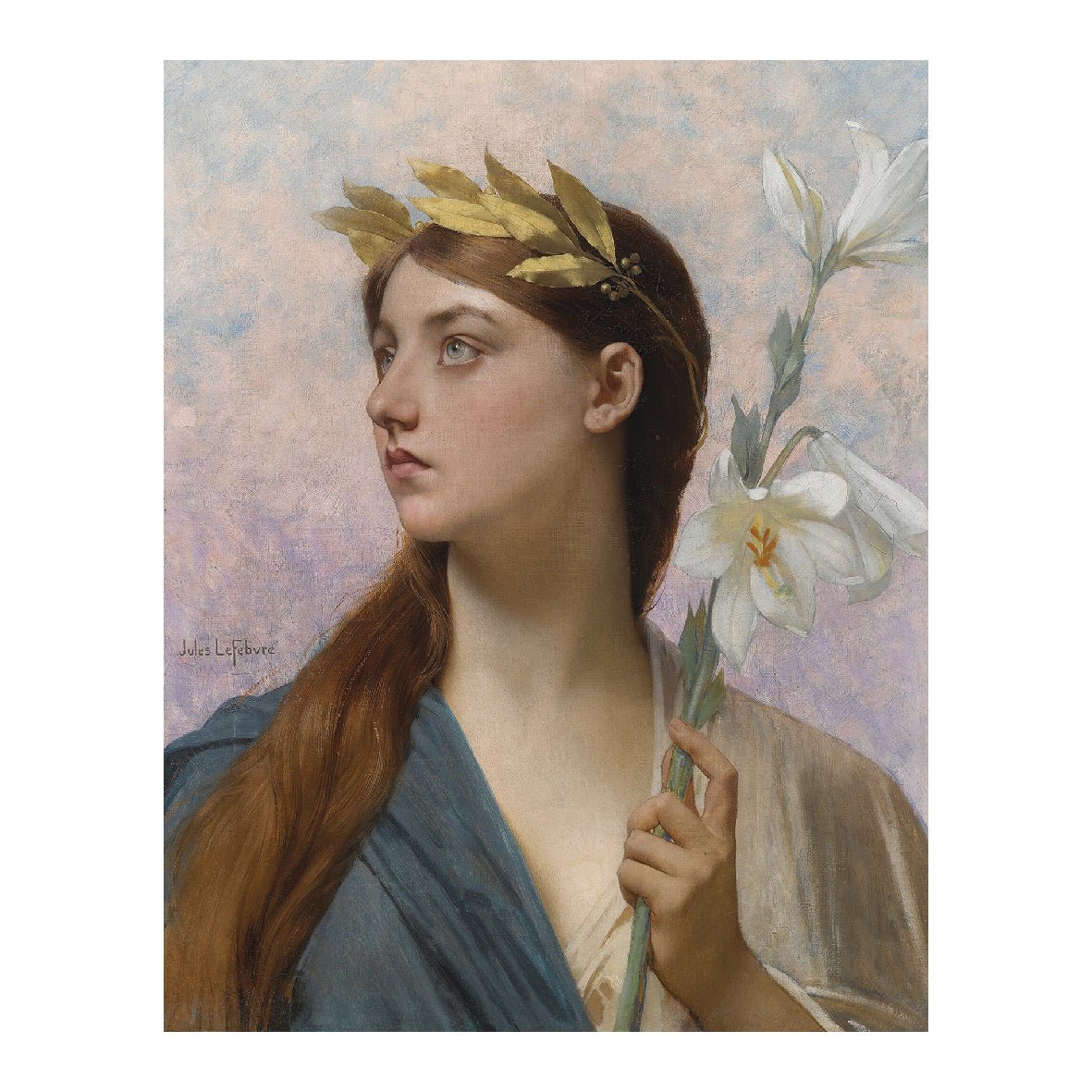 Decorative "An Allegory of Victory" by Jules Joseph Lefebvre Poster | High - Quality Print | Repositionable Adhesive - Pasquín