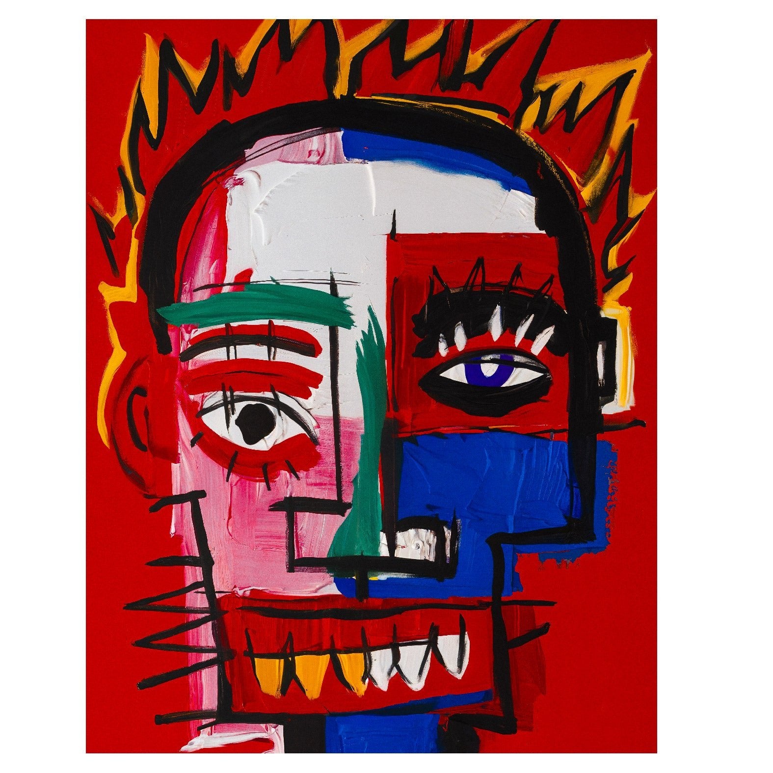 Decorative "Basquiat Style" Poster | High - Quality Print | Repositionable Adhesive - Pasquín