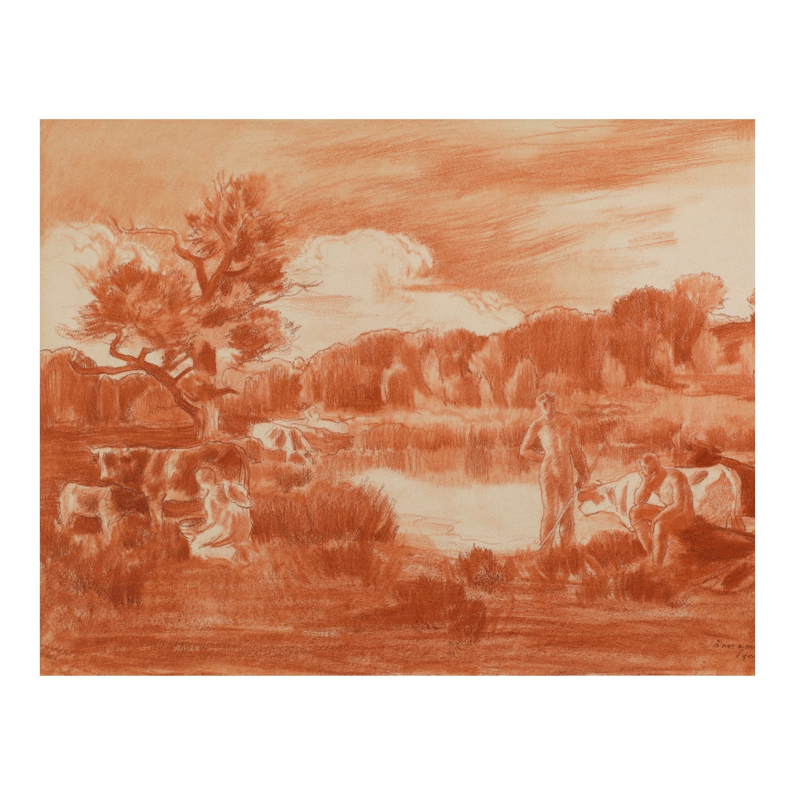 Decorative "Classical Subject" by Émile - René Ménard Poster | High - Quality Print | Repositionable Adhesive - Pasquín