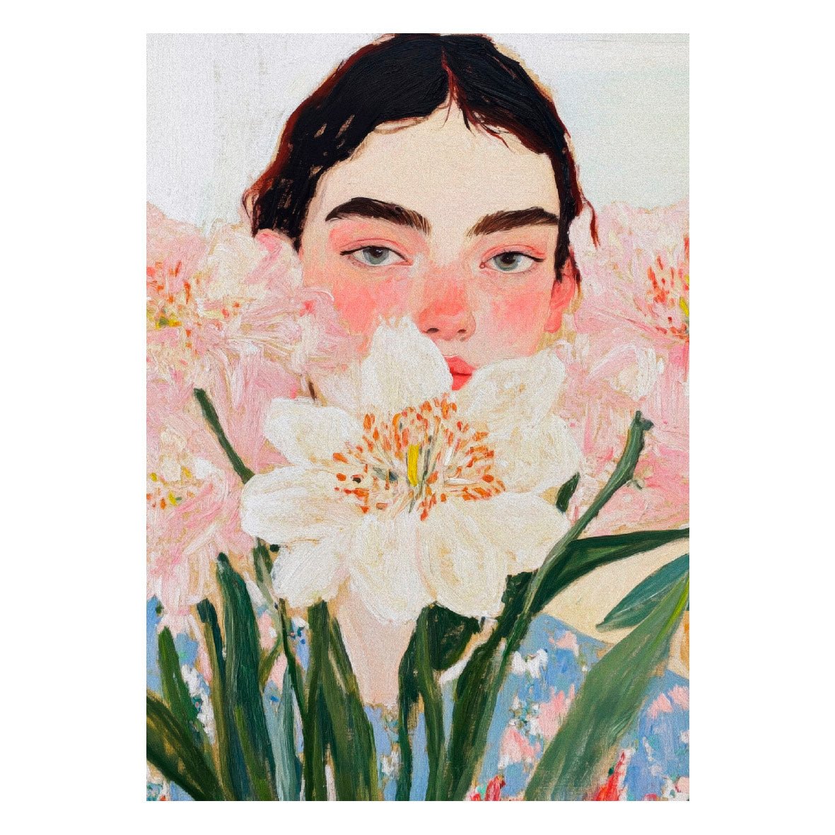 Decorative "Coquette Collection: Flower Gaze" Posters | High - Quality Print | Repositionable Adhesive - Pasquín