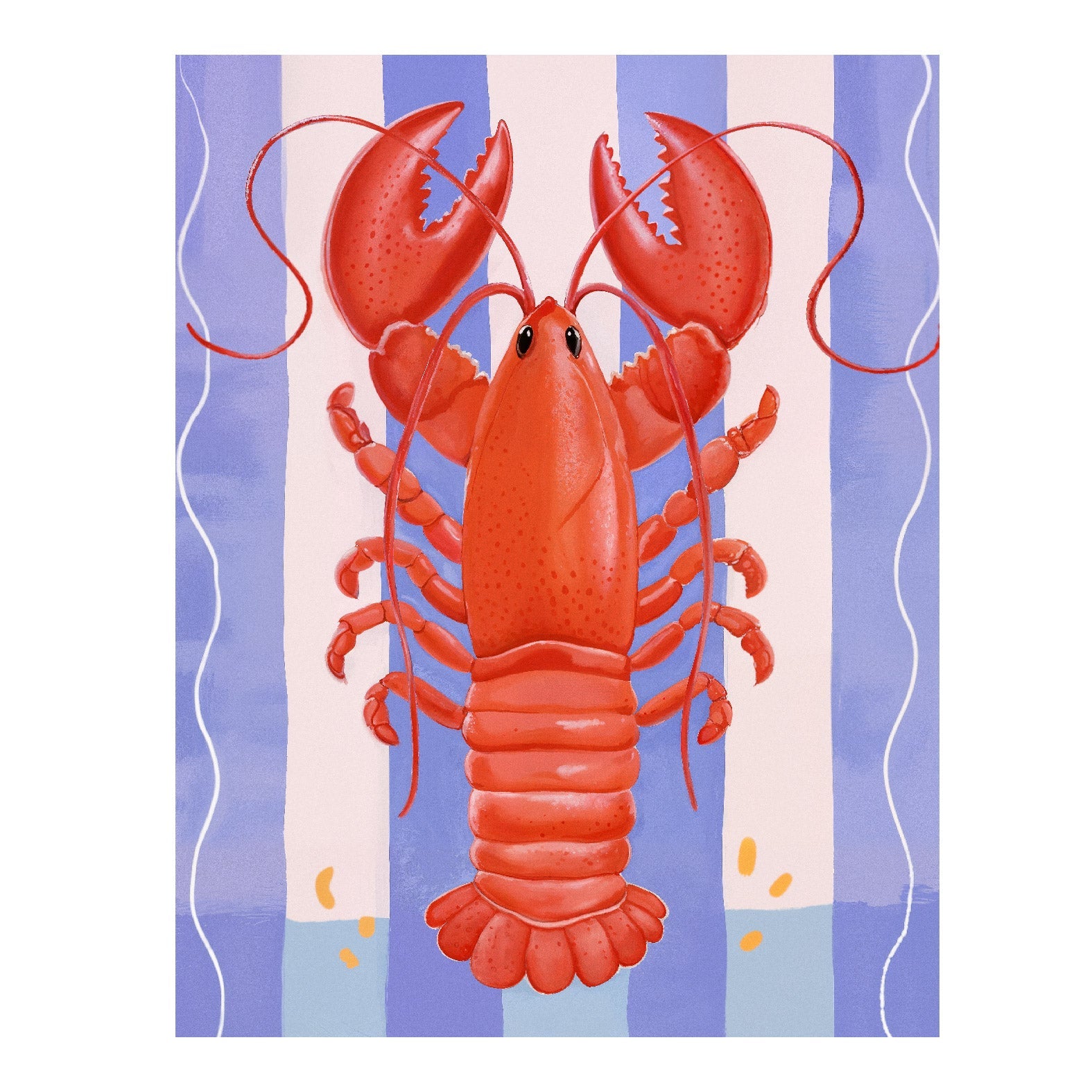 Decorative "Coquette Collection: Petit Homard" Poster | High - Quality Print | Repositionable Adhesive - Pasquín
