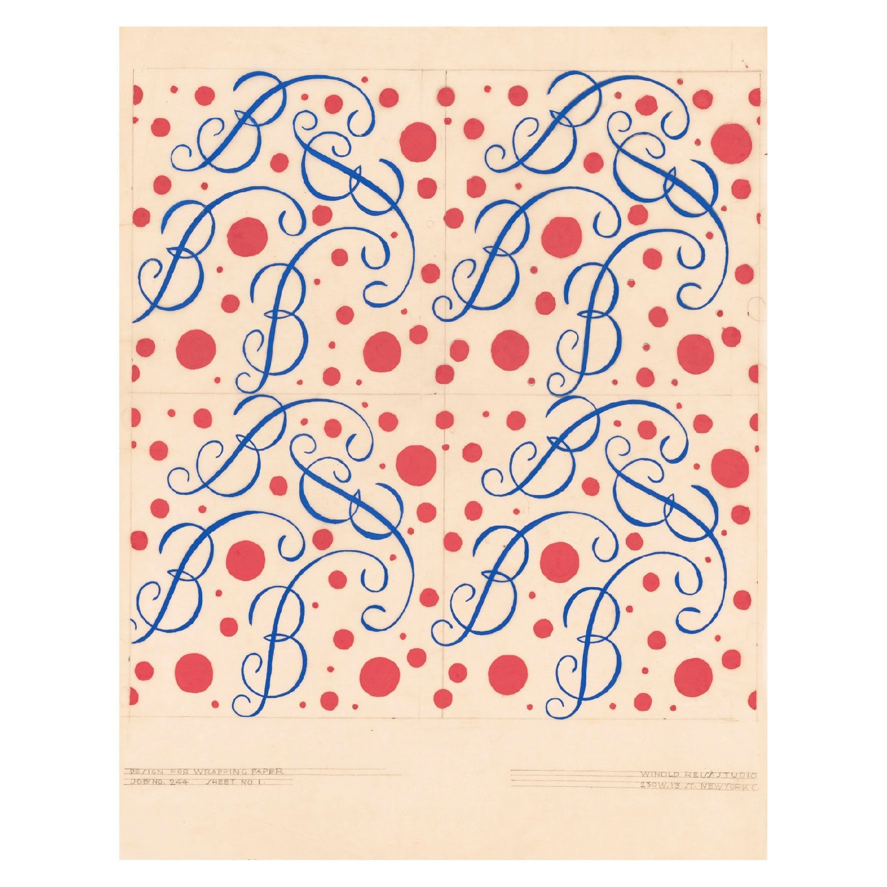 Decorative "Design for Barricini Candy (1948)" by Winold Reiss Poster | High - Quality Print | Repositionable Adhesive - Pasquín
