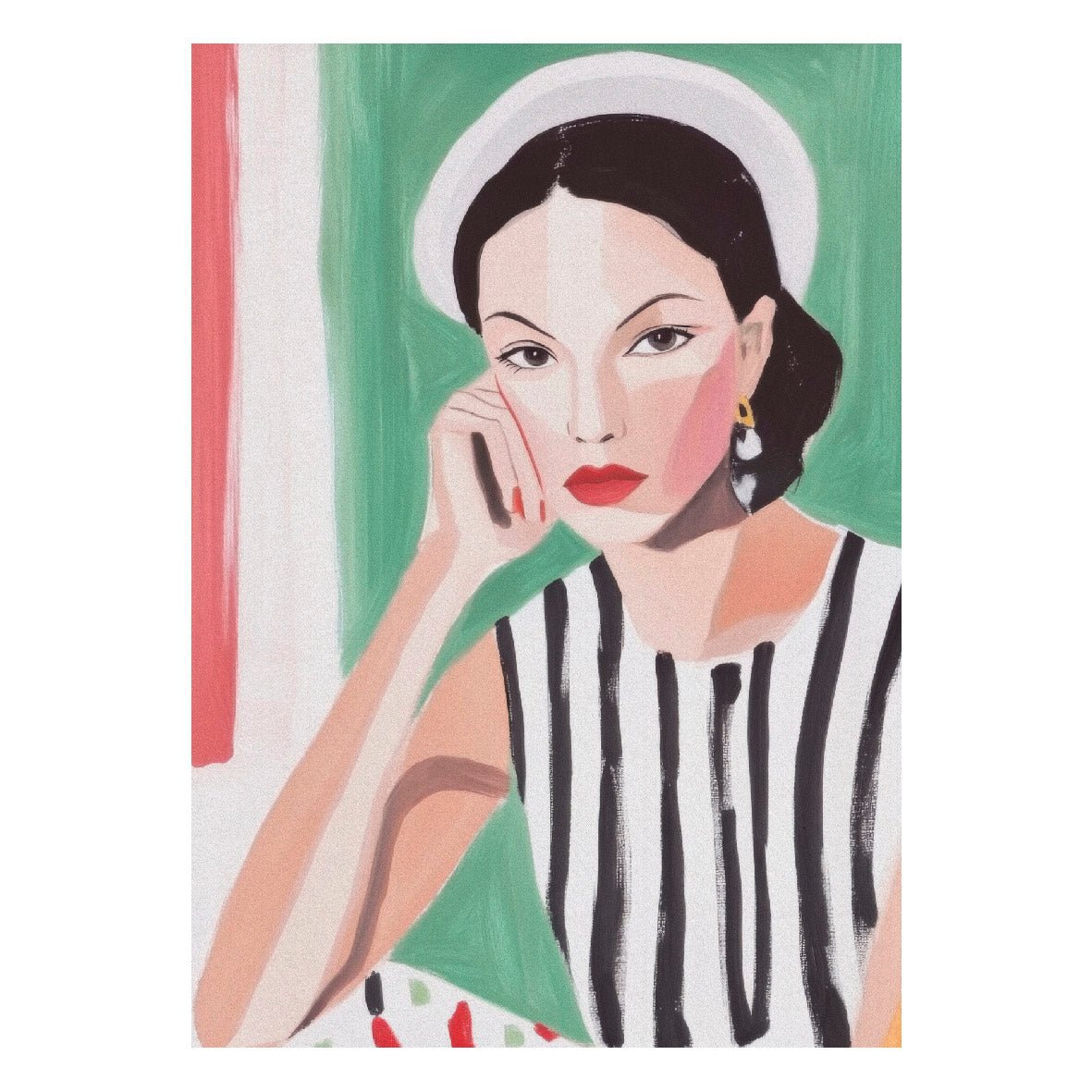 Decorative "Figure of grace and style" Poster | High - Quality Print | Repositionable Adhesive - Pasquín