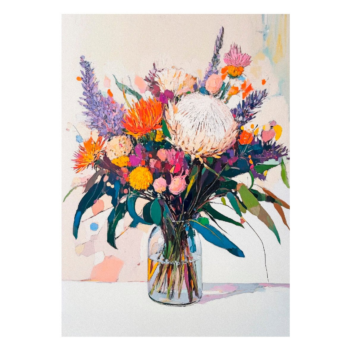 Decorative "Flower Arrangement" Poster | High - Quality Print | Repositionable Adhesive - Pasquín