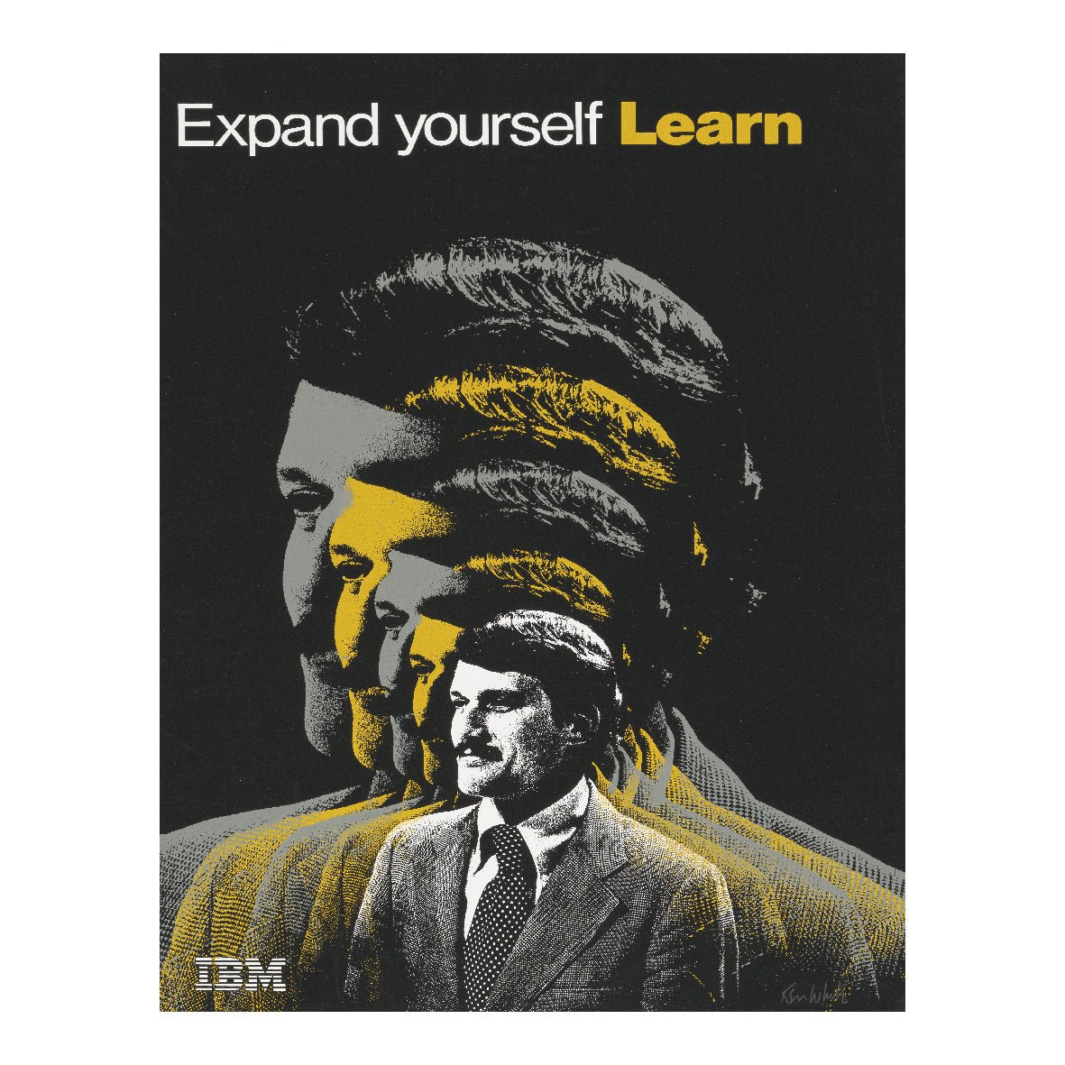 Decorative "IBM, Expand Yourself… Learn (1975)" by Ken White Poster | High - Quality Print | Repositionable Adhesive - Pasquín