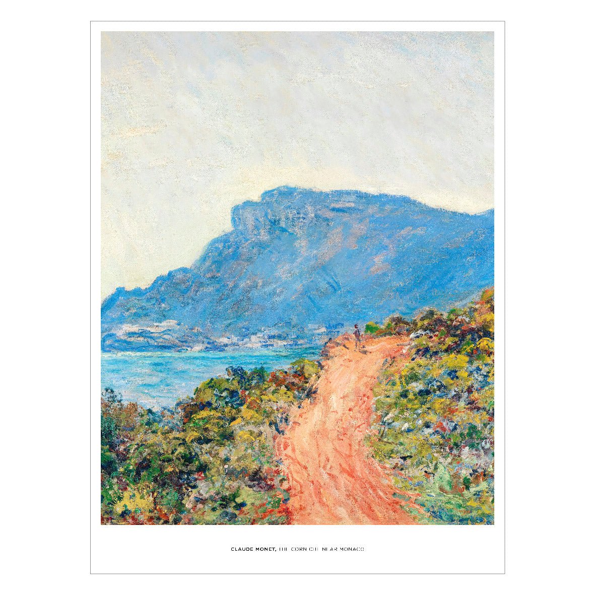 Decorative "La Corniche near Mónaco (1884)" by Claude Monet Poster | High - Quality Print | Repositionable Adhesive - Pasquín