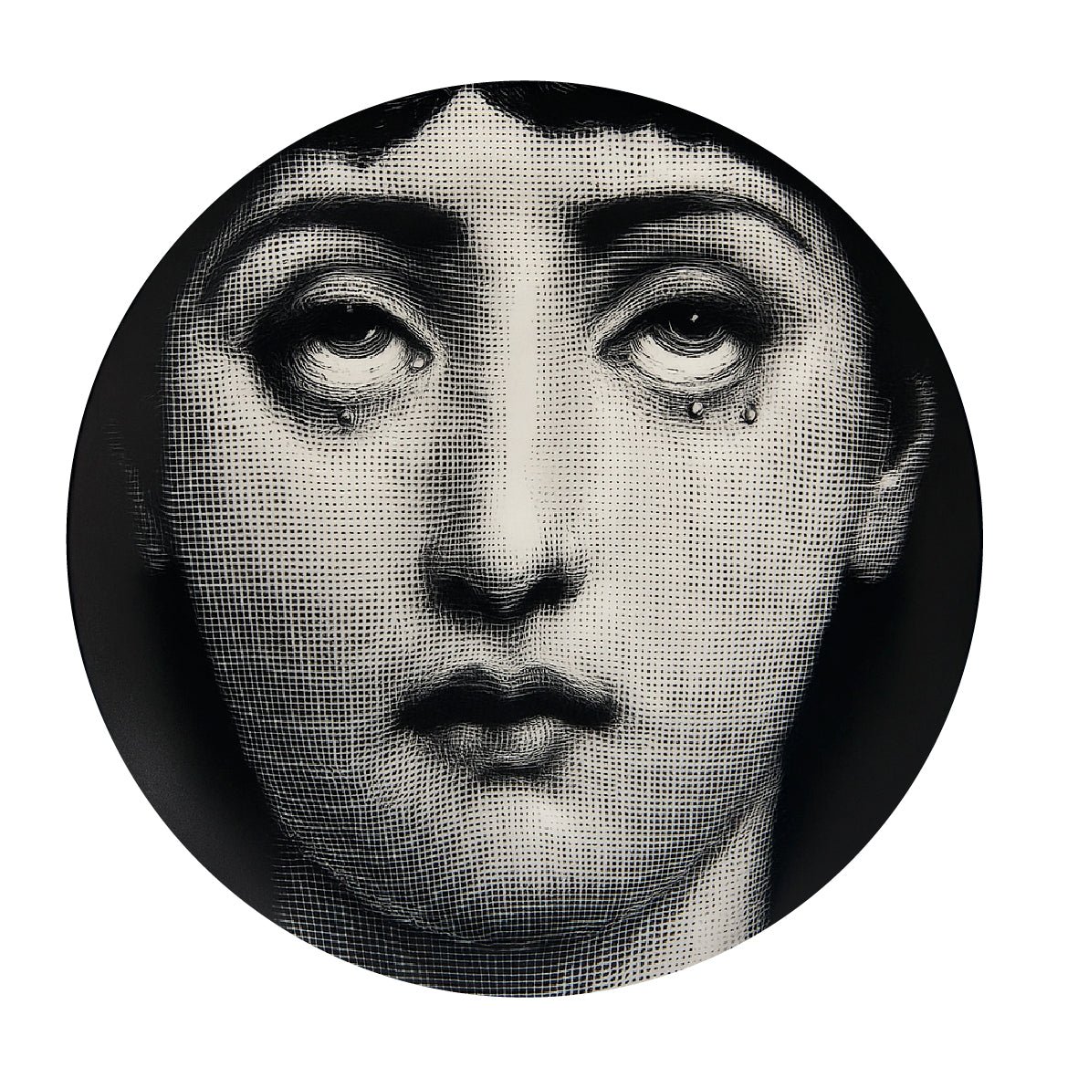 Decorative "Lina's Tears (Round)" by P. Fornasetti Poster | High - Quality Print | Repositionable Adhesive - Pasquín