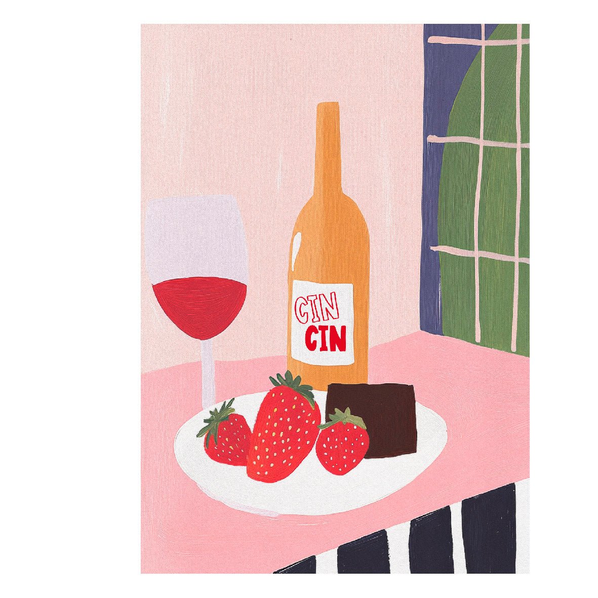 Decorative "Midday Feast" Poster | High - Quality Print | Repositionable Adhesive - Pasquín