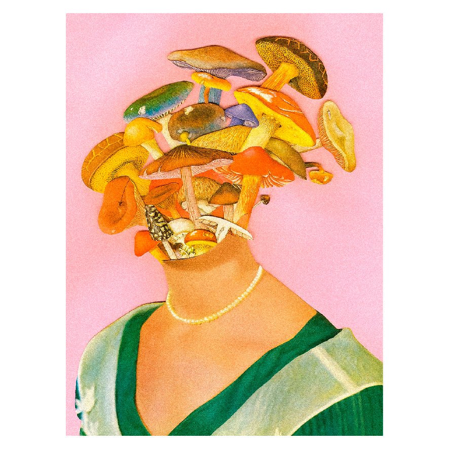 Decorative "Mr. and Mrs. Fungi" Poster | High - Quality Print | Repositionable Adhesive - Pasquín