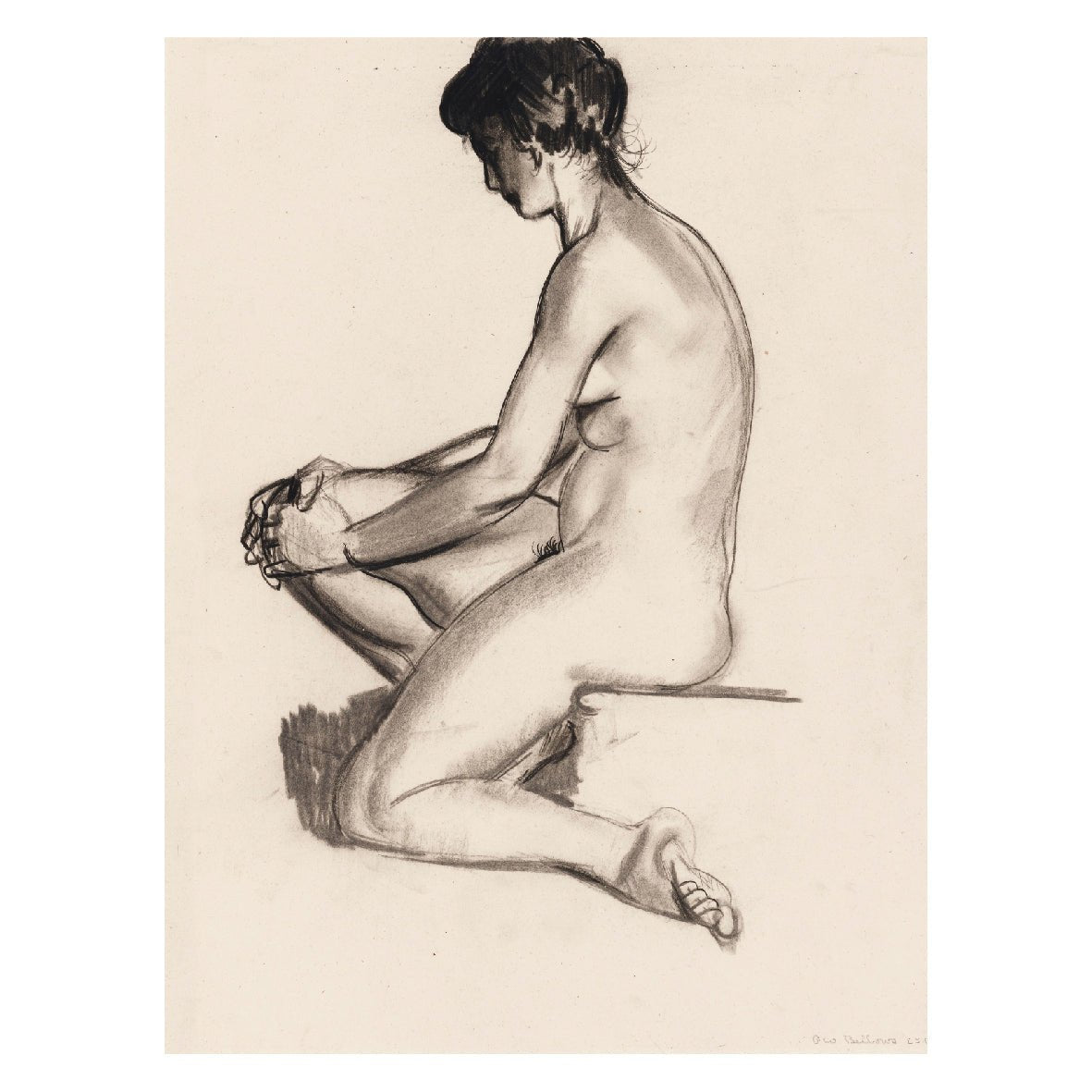 Decorative "Nude Woman" by George Wesley Bellows Poster | High - Quality Print | Repositionable Adhesive - Pasquín
