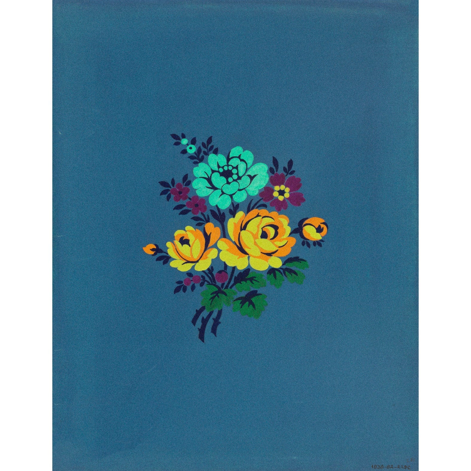 Decorative "Polychrome floral group III (1915)" by Herman A. Elsberg Poster | High - Quality Print | Repositionable Adhesive (Copia) - Pasquín