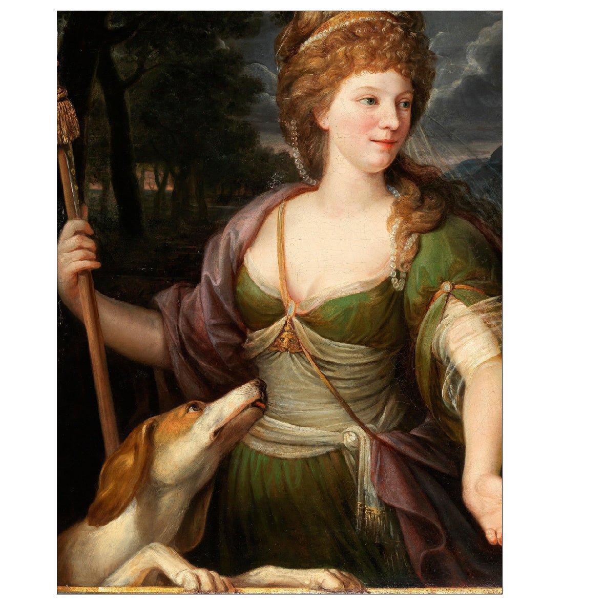 Decorative "Portrait of a lady as Diana (1800)" por German School Poster | High - Quality Print | Repositionable Adhesive - Pasquín