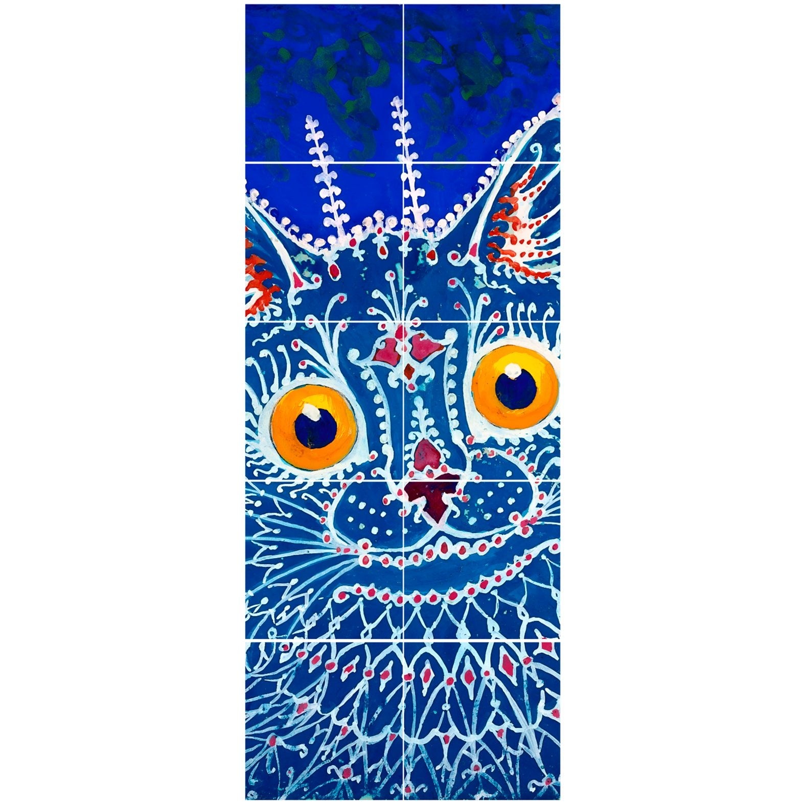 Decorative Removable Wall Tiles - Louis Wain "Cats" Design - Pasquín