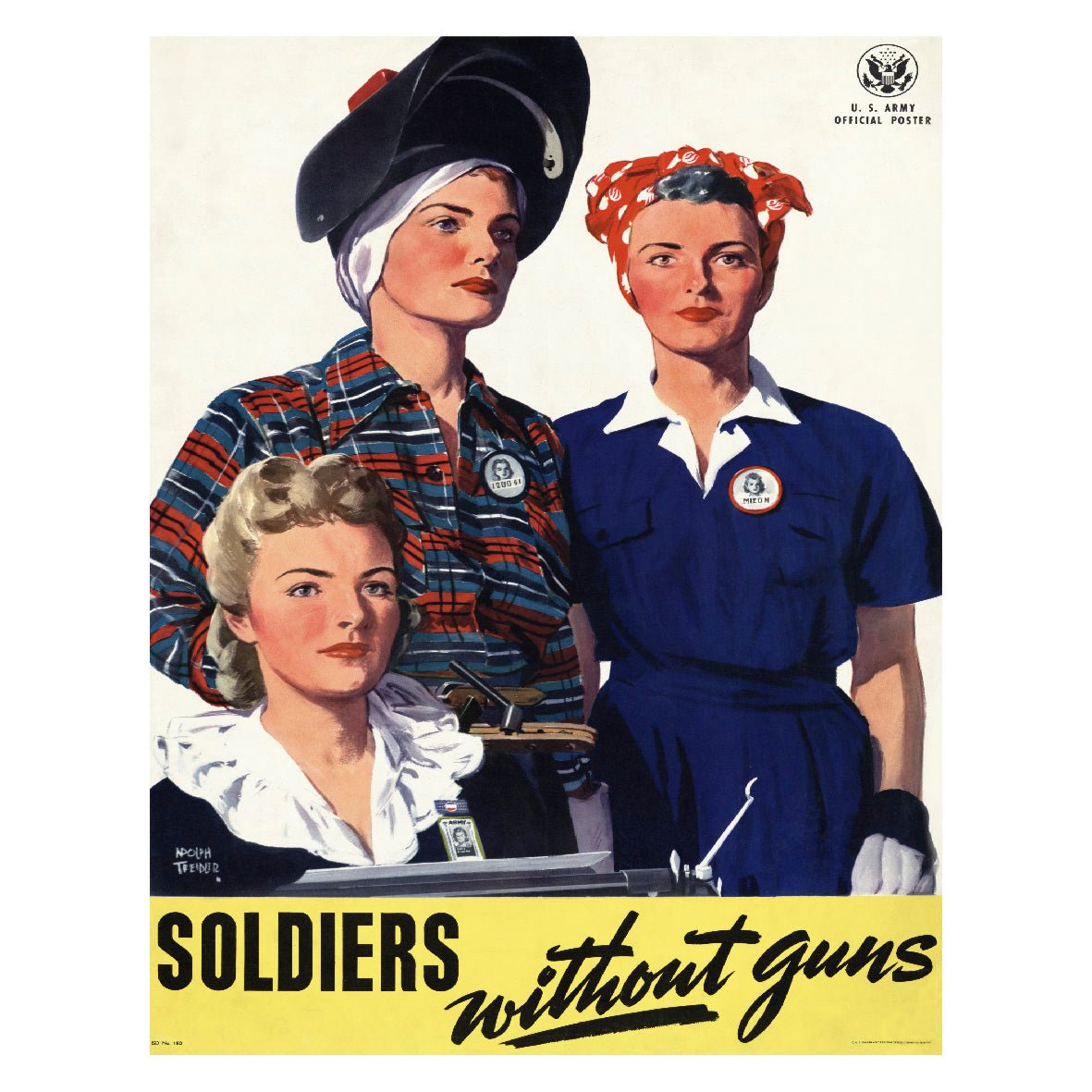 Decorative "Soldiers without guns (1981)" by Adolph Treidler Poster | High - Quality Print | Repositionable Adhesive - Pasquín