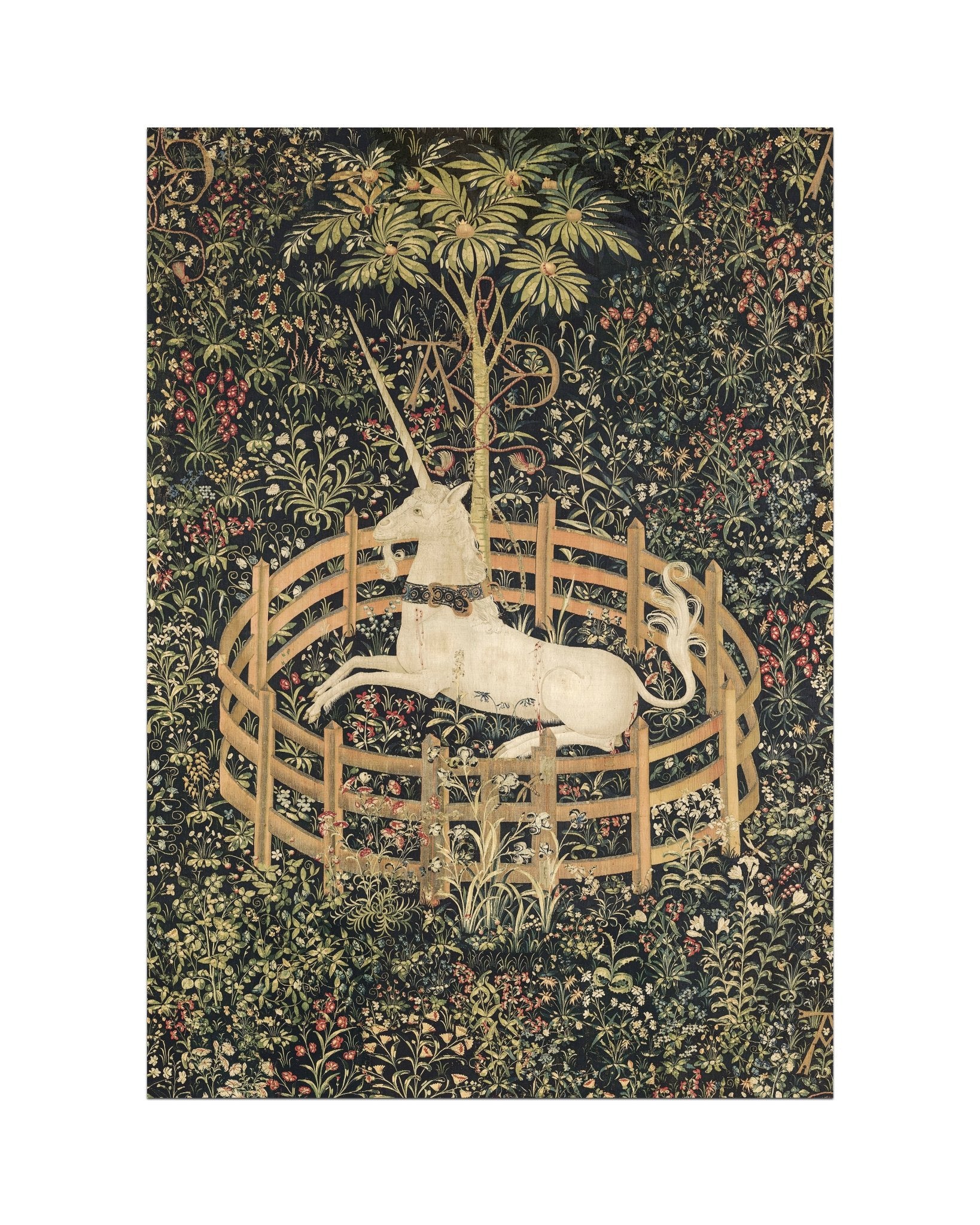 Decorative "The Hunt of the Unicorn Trapesty" Poster | High - Quality Print | Repositionable Adhesive - Pasquín