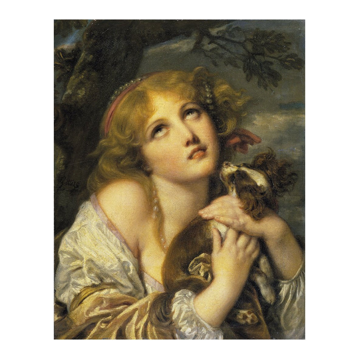 Decorative "The Souvenir" by Jean - Baptiste Greuze Poster | High - Quality Print | Repositionable Adhesive - Pasquín