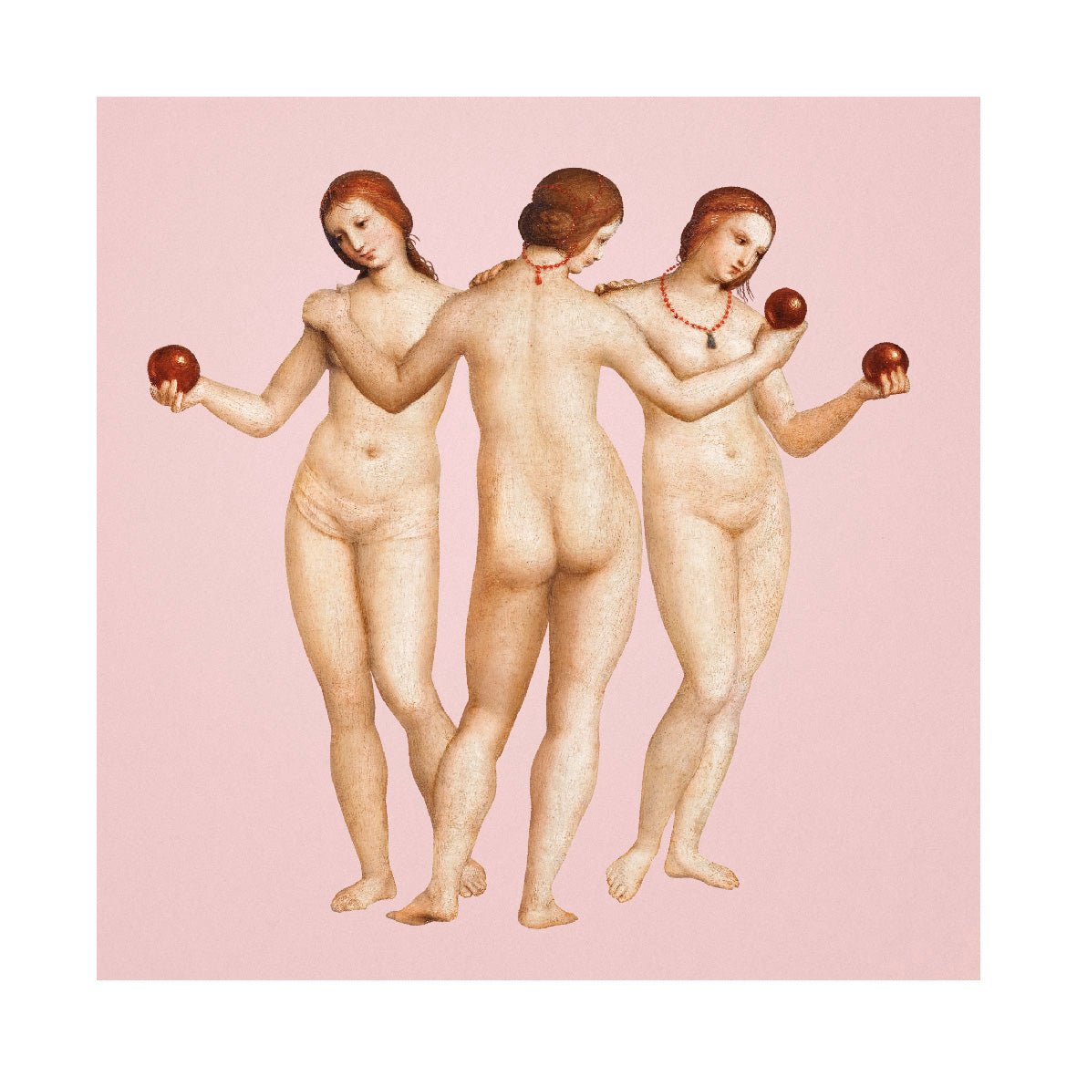 Decorative "Three Graces" by Raphael Poster | High - Quality Print | Repositionable Adhesive - Pasquín