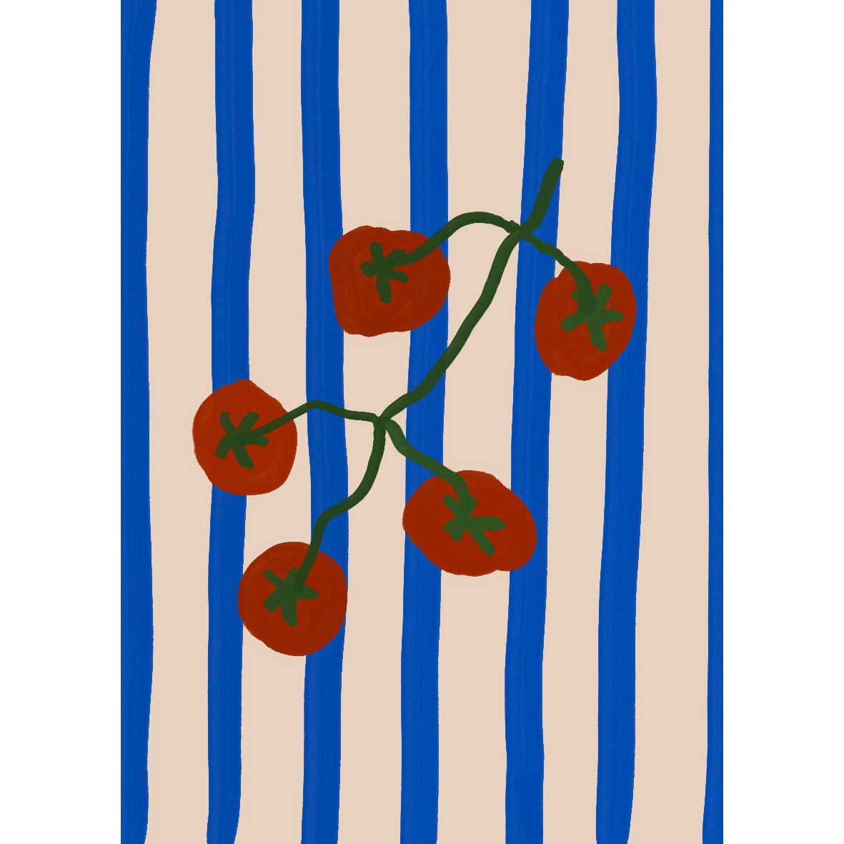 Decorative "Tomatoes" Poster | High - Quality Print | Repositionable Adhesive - Pasquín