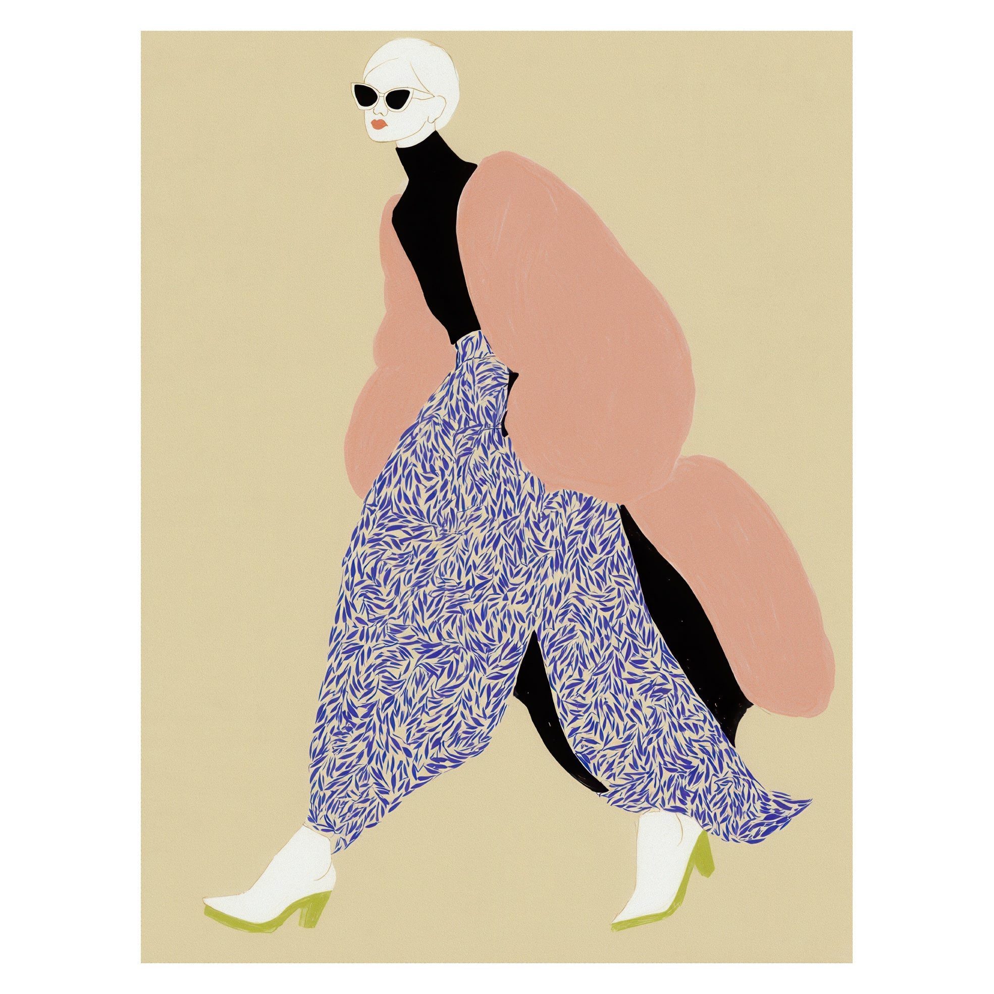 Decorative "Walk in Style" Poster | High - Quality Print | Repositionable Adhesive - Pasquín