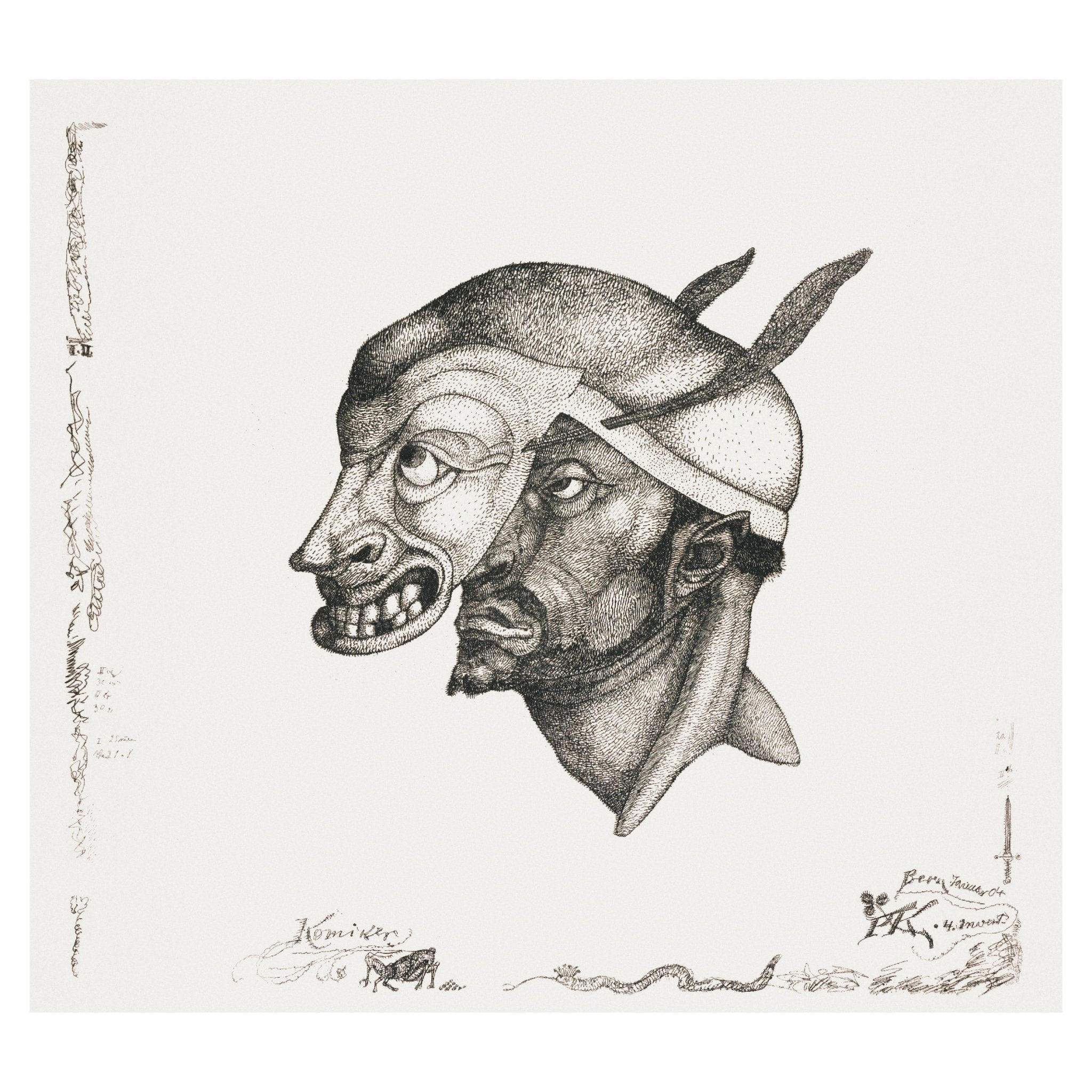 Handmade "Komiker (1904)" by Paul Klee Poster | High - Quality Print | Repositionable Adhesive - Pasquín Store