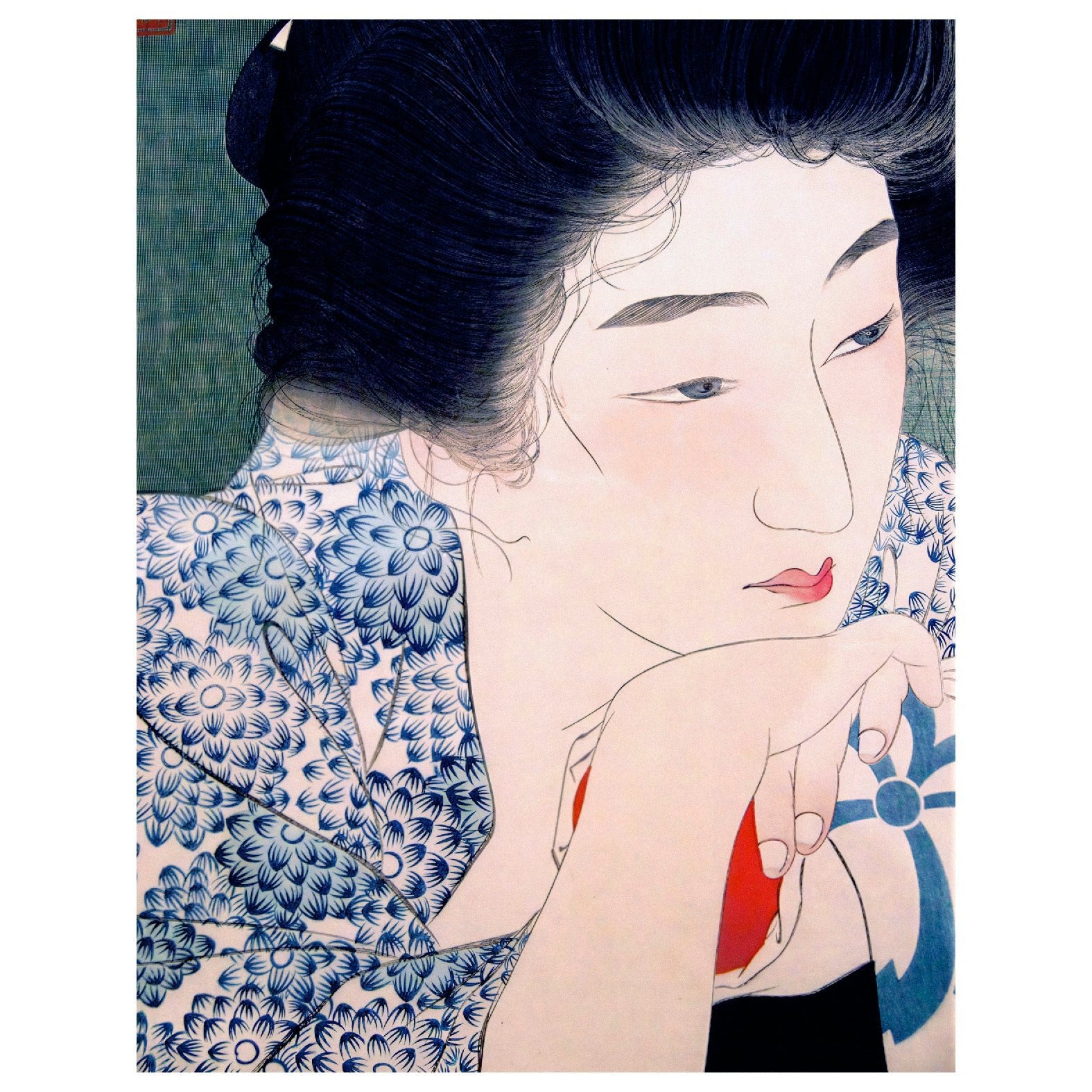 Póster Decorativo Adhesivo Reutilizable - "Morning Hair (1930)" por Toori Kotondo - Pasquín