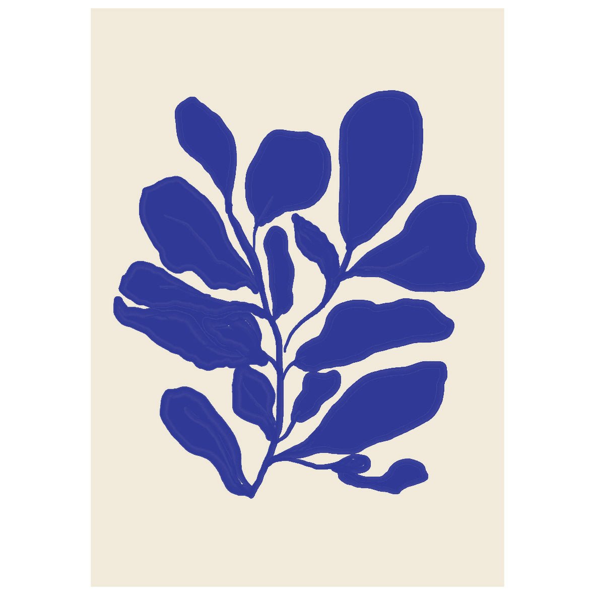 Decorative "Blue Art" Poster | High - Quality Print | Repositionable Adhesive - Pasquín