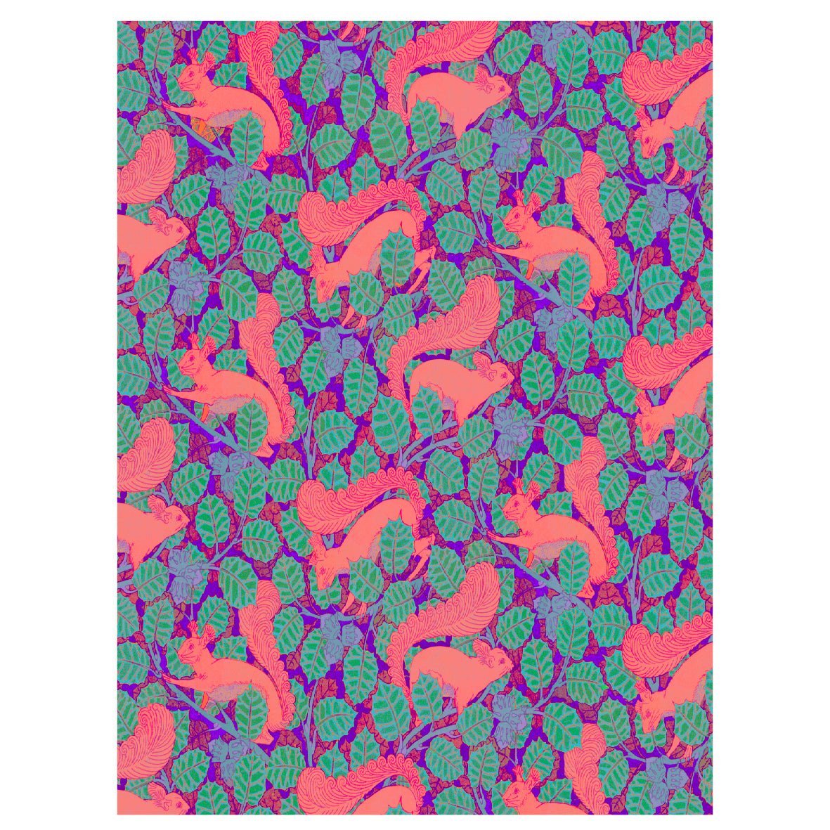 Decorative "Colorful Squirrel Pattern" by Maurice Pillard Verneuil Poster | High - Quality Print | Repositionable Adhesive - Pasquín
