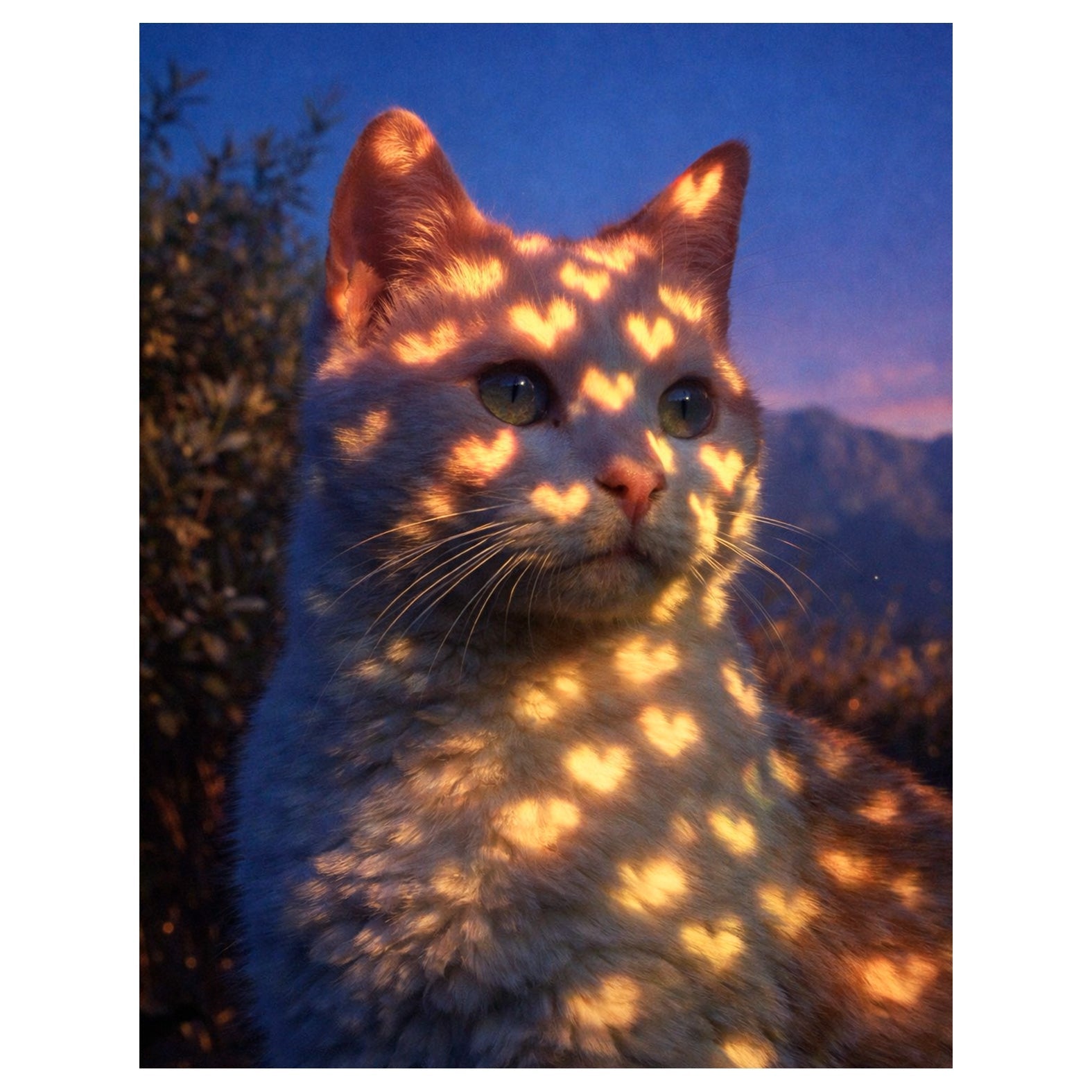 Decorative "Coquette Collection: Romantic Cat" Poster | High - Quality Print | Repositionable Adhesive - Pasquín