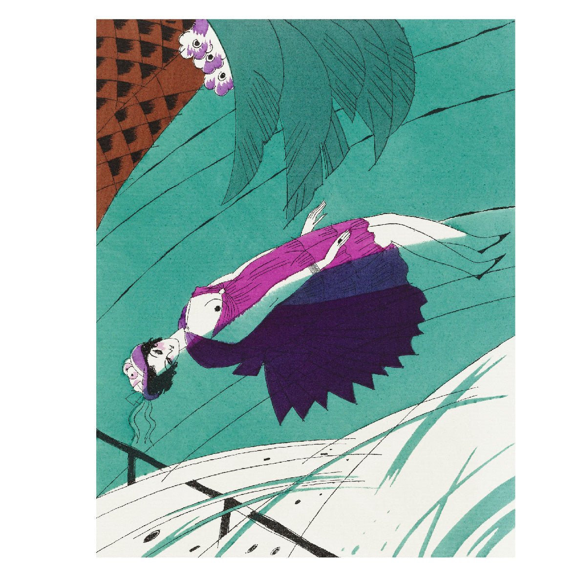 Decorative "Dead woman floating in the river" by Charles Martin Poster | High - Quality Print | Repositionable Adhesive - Pasquín