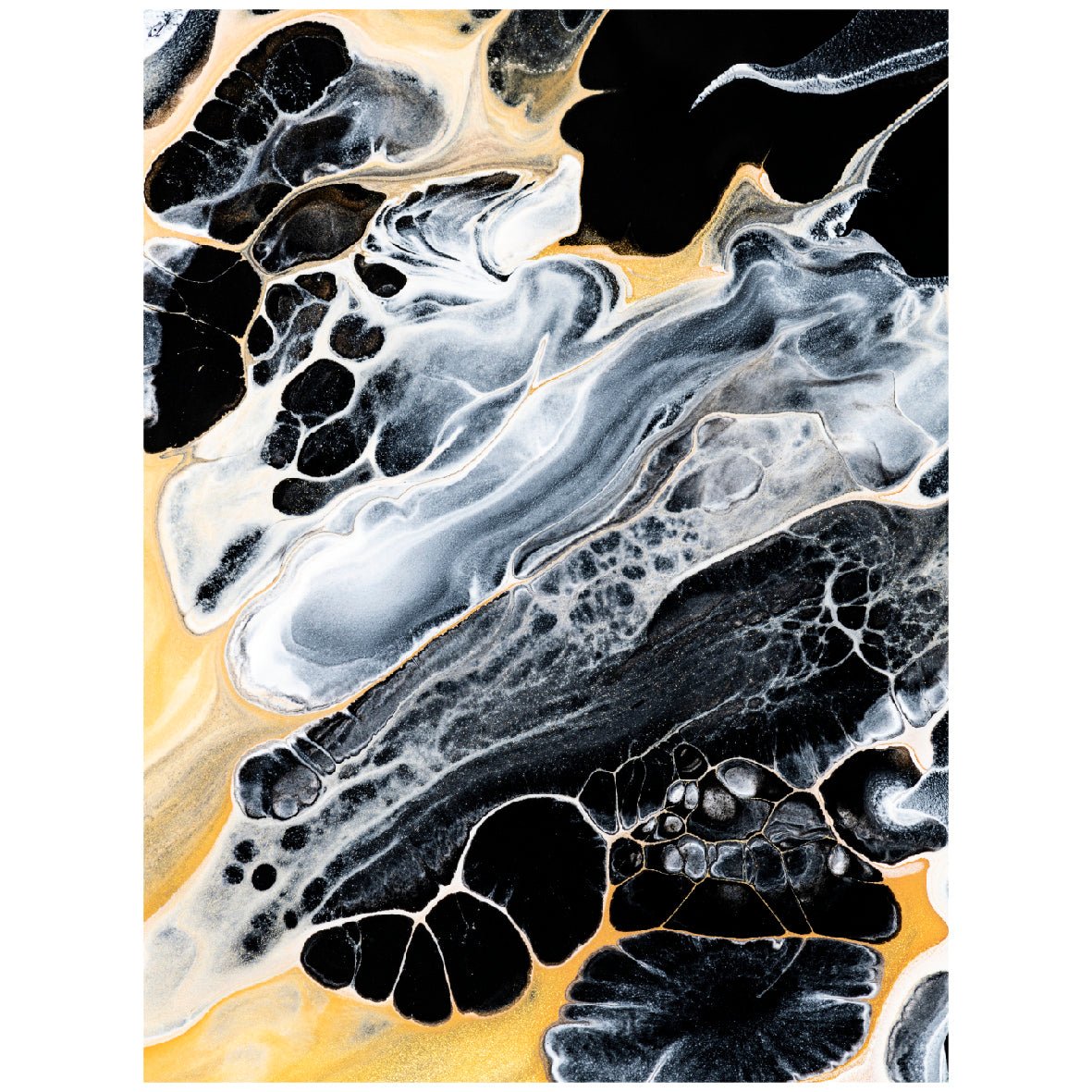 Decorative "Elegant Black handmade Experimental Art" Poster | High - Quality Print | Repositionable Adhesive - Pasquín