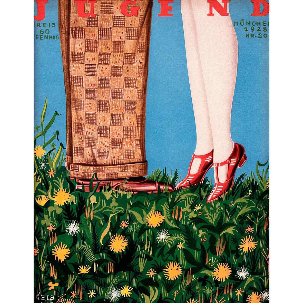 Decorative “Iconic Jugend Münich n°20 Cover (1928)" Poster | High - Quality Print | Repositionable Adhesive - Pasquín