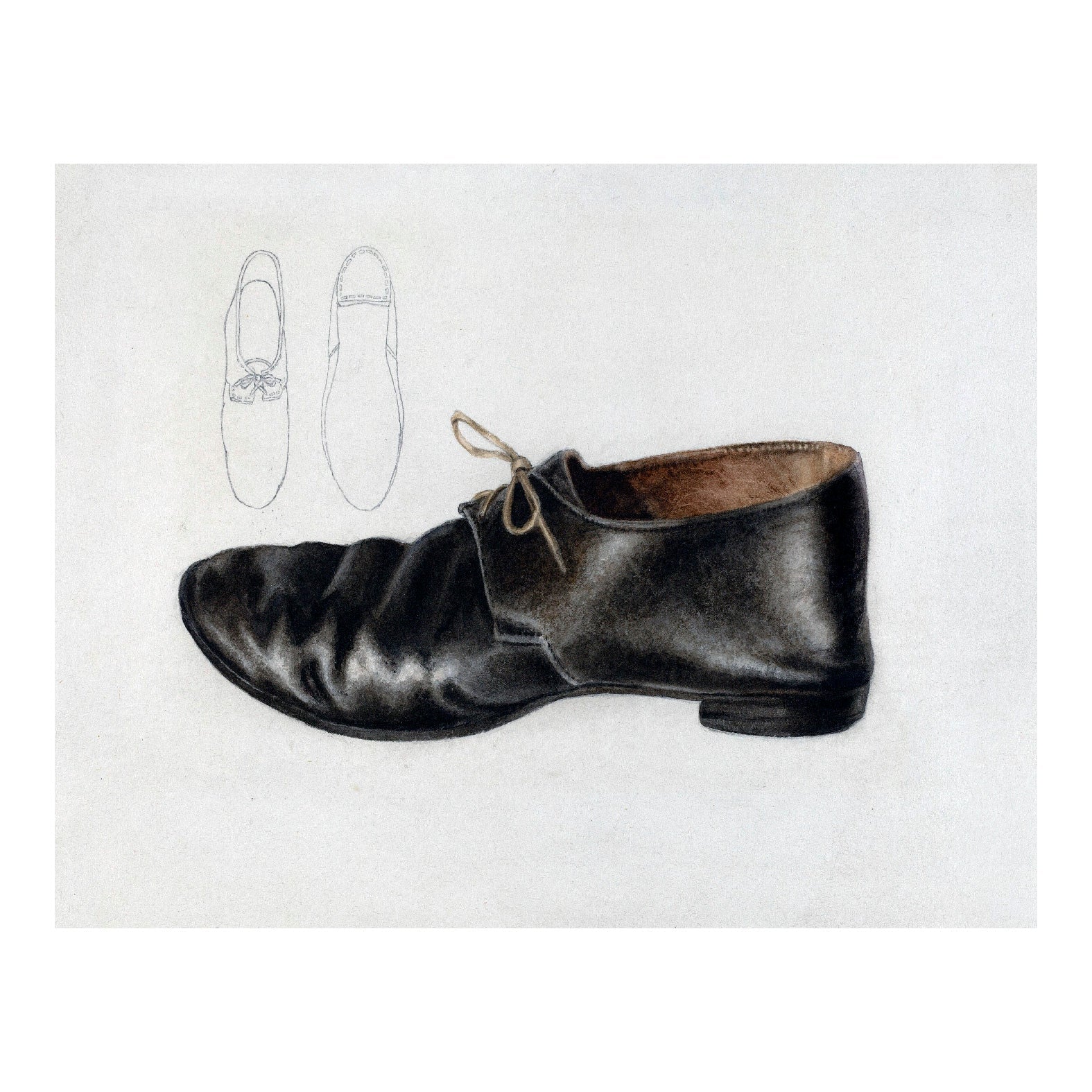 Decorative "Shoe (1942)" by Lucille Chabot Poster | High - Quality Print | Repositionable Adhesive - Pasquín
