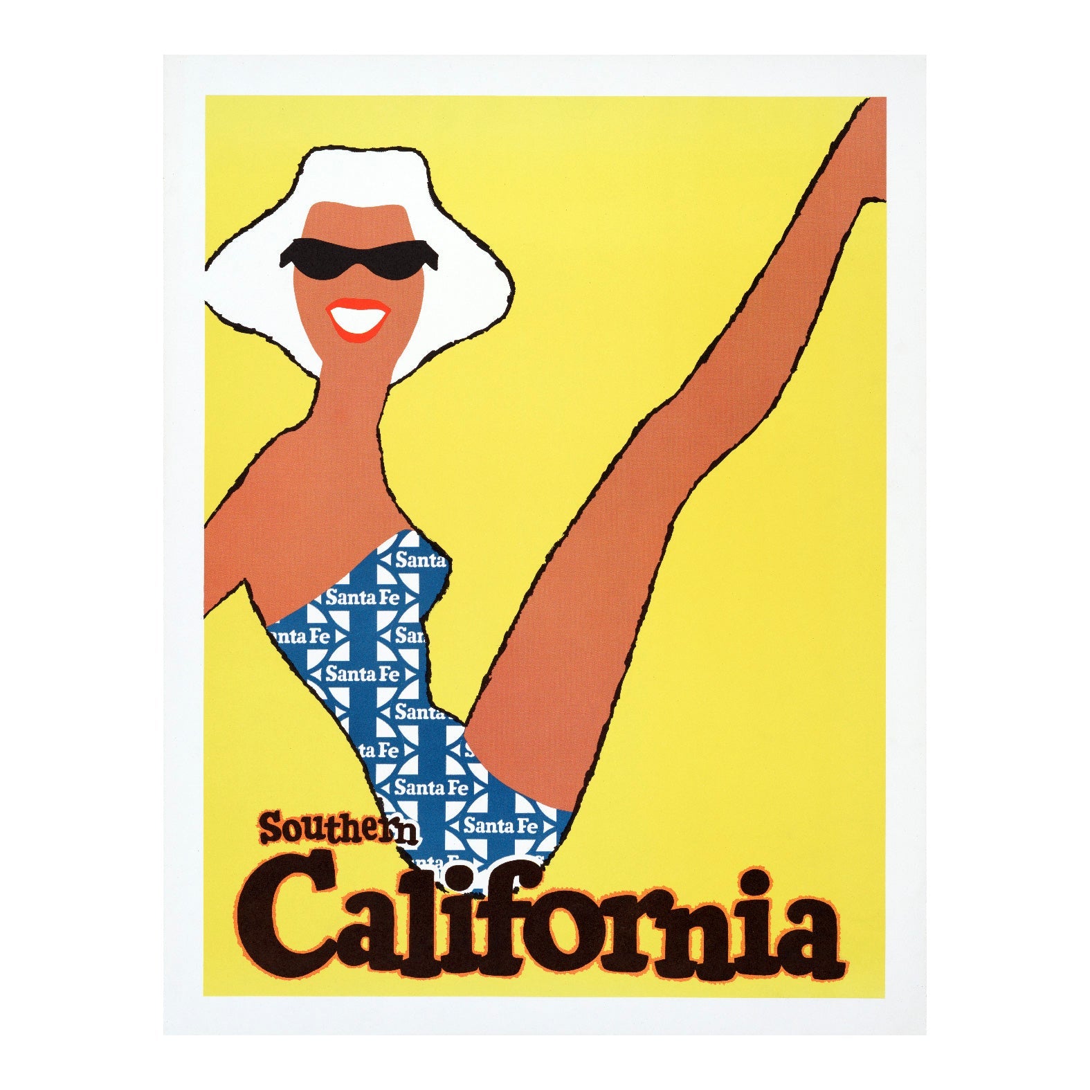 Decorative "Southern California (1963)" Poster | High - Quality Print | Repositionable Adhesive - Pasquín