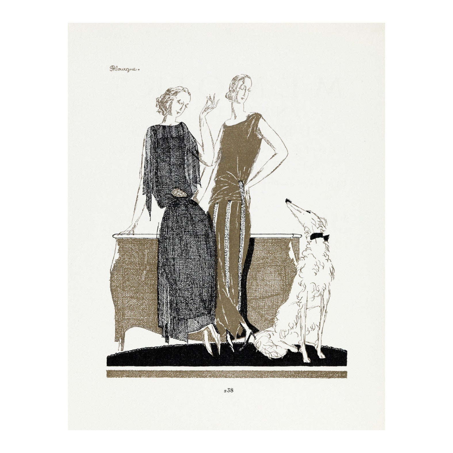 Decorative "Twee japonnen van Doeuillet (1921)" by Pierre Morgue Poster | High - Quality Print | Repositionable Adhesive - Pasquín